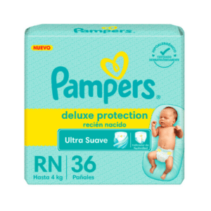 pampers deluxe protectión recién nacido x 36 unid