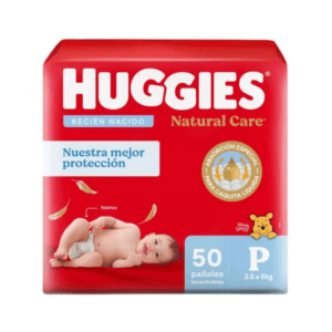 pañales huggies natural care pequeño x 50 uni