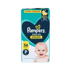 pañales pampers baby dry hipoalergénico pequeño