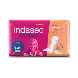 indasec discreet maxi aposito incontinencia fuerte x 15 unid