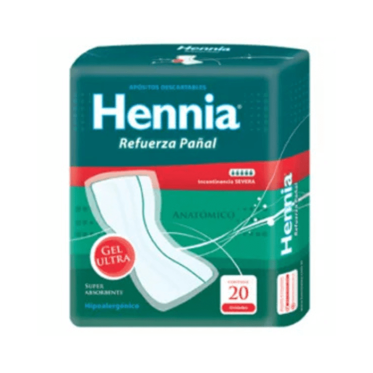 hennia refuerzo pañal anatómico x 20 unid hennia refuerzo pañal anatómico x 20 unid