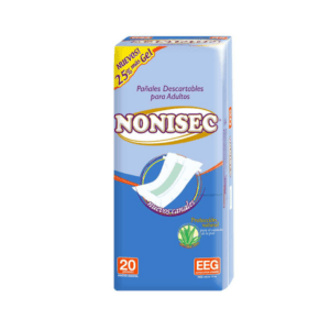 nonisec paÑales para adulto rectos talle xxg x 20 u