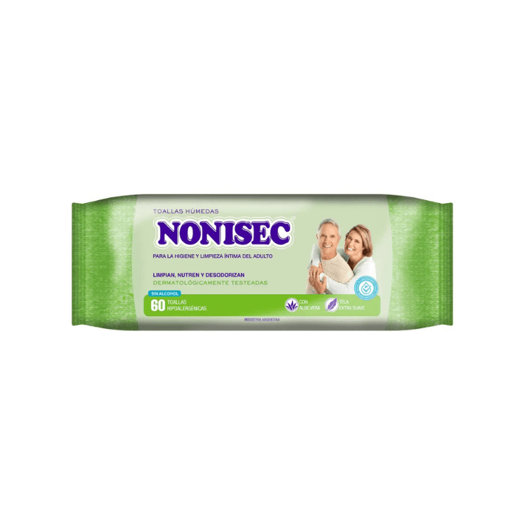 nonisec toallitas húmedas adulto con aloe vera x 60 unidades nonisec toallitas húmedas adulto con aloe vera x 60 unidades