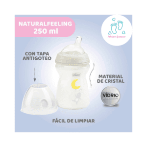 mamadera de vidrio natural feeling 150ml 0+m chicco