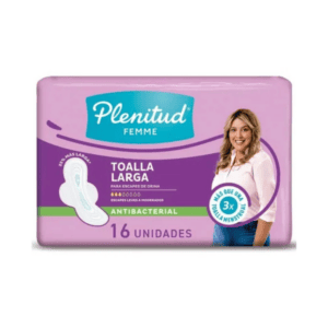 toalla para incontinencia plenitud femme larga x16
